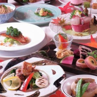 【僅限餐食◇日西融合銀級套餐】享用精緻的糸島豬肉和新鮮魚類，以及創意十足的日式料理。