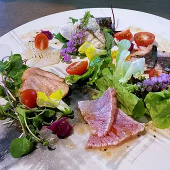 Seared Carpaccio of Three Kinds of Fresh Fish