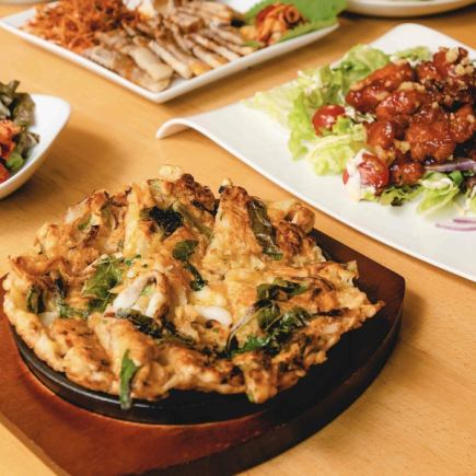 【飲み放題宴会コース】熟成サムギョプサルや選べる鍋料理など全8品※(13名様から)5000円(税込)