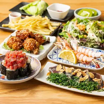 【豪華コース】2時間飲み放題＋大漁舟盛り、鯛あら炊き、握り寿司等全8品◆5000→4000円