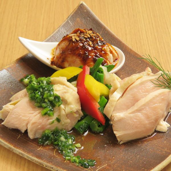 Three kinds of steamed chicken