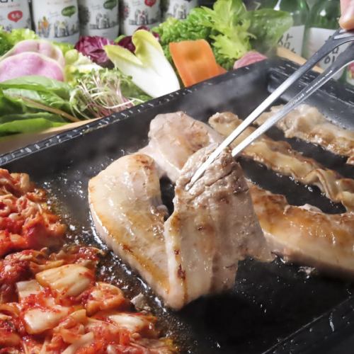 [Lunch only☆Red plan] All-you-can-eat healthy samgyeopsal with 15 types of vegetables to choose from! Now only 2,480 yen → 1,850 yen!!