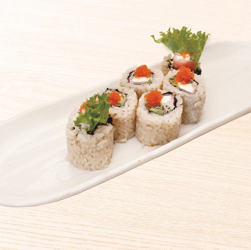 67. Prosciutto and Cream Cheese Salad Roll