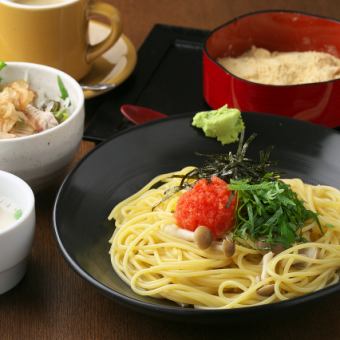 Hakata Mentaiko and Shimeji mushrooms with green shiso flavor Rinjiro set 1900 yen → 1700 yen