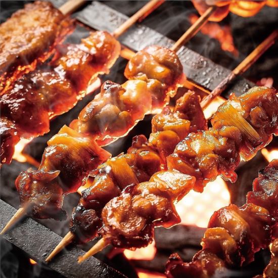 【全席完全個室・分煙可】炭火焼き鳥+和食食べ飲み放題3H3000円