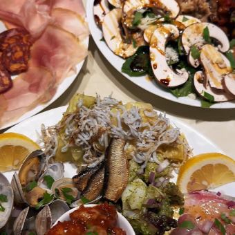 メイン&パスタご注文で前菜・ジェラート食べ放題！プラン