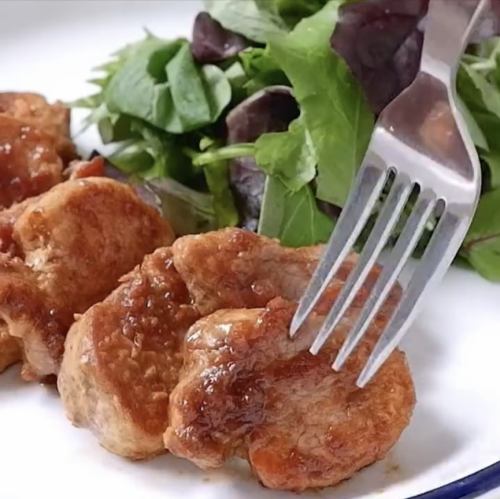 Roasted pork cheek with grated daikon radish and ponzu sauce