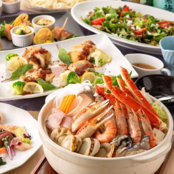 『豪華海鮮ちゃんこ鍋コース』3H飲み放題+全11品 5,500円⇒5000円込み