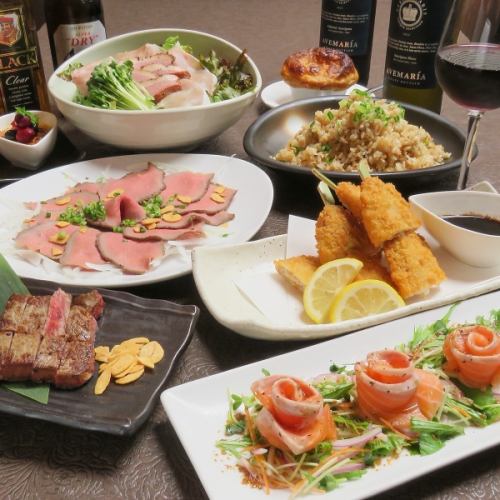 【2時間飲み放題付き】大人気のザブトンステーキ贅沢プラン♪全8品
