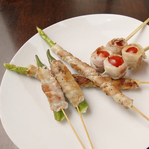 돼지고기 꼬치 미니 토마토