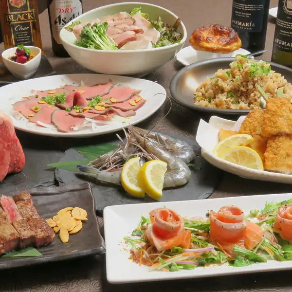 [For banquets] For a more upscale banquet, we highly recommend our ¥8,800 course featuring domestic beef sirloin.
