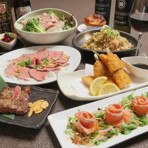 【2時間飲み放題付き】大人気のザブトンステーキ贅沢プラン♪全9品