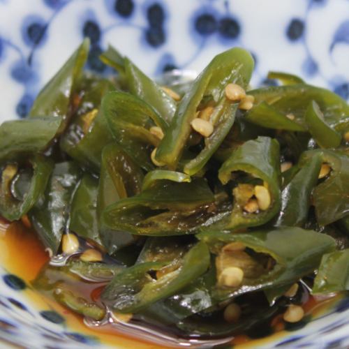 Pickled green tang in sweet soy sauce