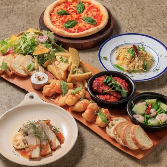 ★当日予約OK!★肉もピザも美味しくお得な【当日プラン】♪2h飲放全9品3500円(税込3850円)