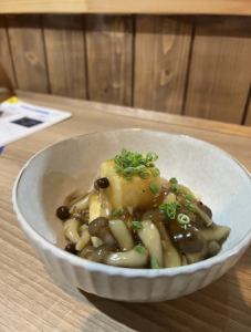 きのこ餡の揚げ出し豆腐