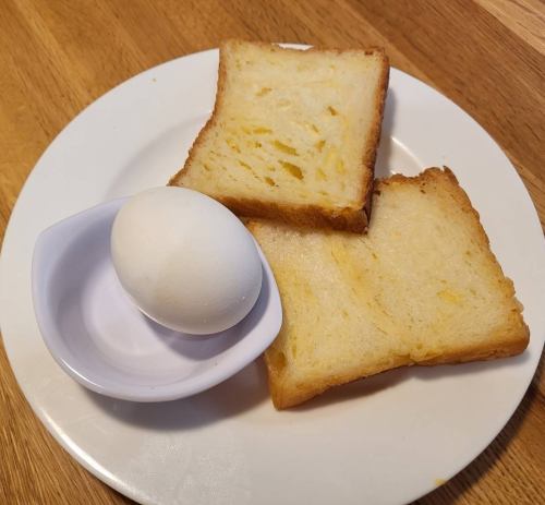 danish + boiled egg