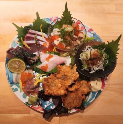 【クーポンご利用で500円引き】豪華海鮮プレートコース7400円⇒6900円！【飲み放題付き】