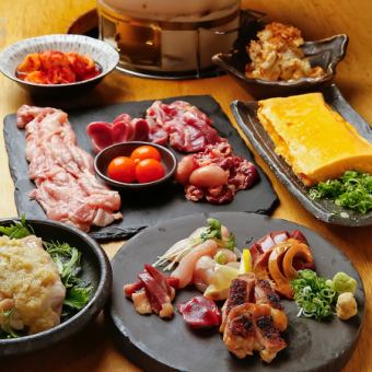 忘年会シーズン限定◎【2hプレミアム飲み放題】軍鶏・地鶏堪能コース♪全13品6,000円