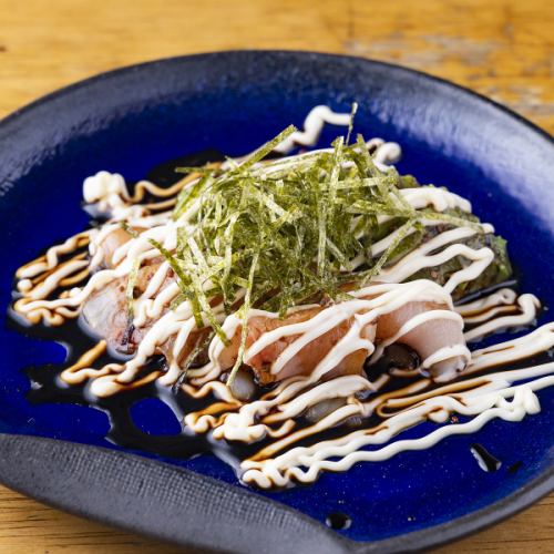 笹身とアボカドのわさび醤油がけ