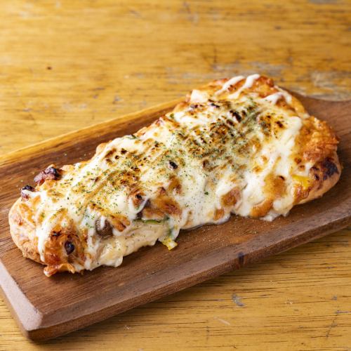 ナンの照り焼きピザ