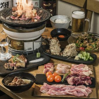 新年会シーズン限定◎【2h飲み放題】軍鶏・地鶏堪能コース♪全11品5,000円