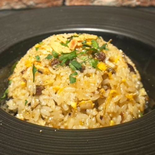 Garlic rice with plenty of beef
