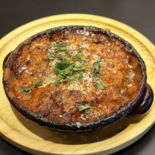 Eggplant and meat sauce gratin
