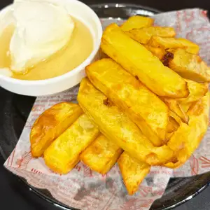 蜂蜜芝士酱配红薯饼