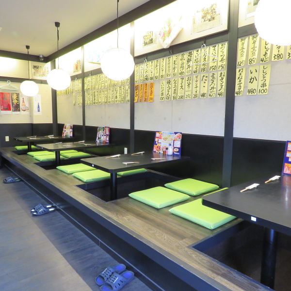 We offer spacious digging seats! The open, easy-to-use store is perfect for banquets with a large number of people! It is a must-see for the secretary! Please use ♪