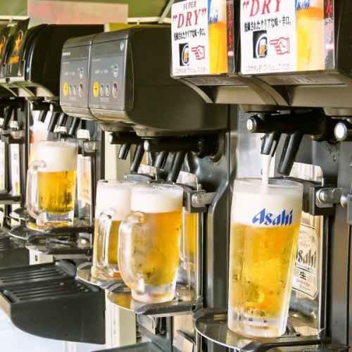 All-you-can-drink draft beer from 4 major brands is OK !!