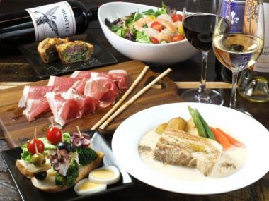 Perfect for year-end parties, welcome and farewell parties.Regalini course (6 dishes with 2 hours all-you-can-drink) 5,000 yen (tax included)