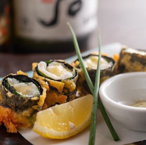 煎白魚配紫蘇起司及磯部