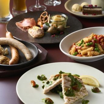 [2 hours all-you-can-drink included] Hamburger course 6,000 yen / 11 dishes in total, including Schmatz's classic dishes and grilled swordfish!