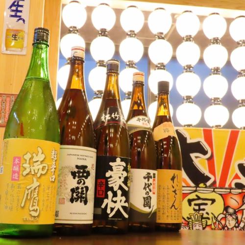 お寿司に合う日本酒も飲み放題◎