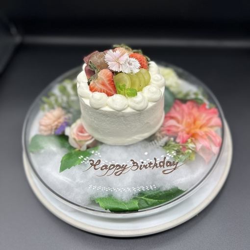 誕生日・記念日におすすめ！Flower anniversaryプレート　※要3日前予約に限ります