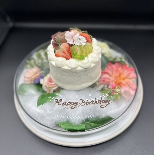 誕生日・記念日におすすめ！Flower anniversaryプレート　※要3日前予約に限ります
