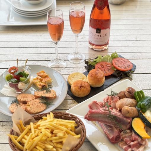 【(ランチ限定)ライトBBQ！】豚、鶏、ソーセージにお野菜が付いたボリューム満点コスパ◎