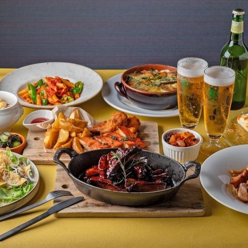 【ミナミ最大級ビアテラス】スパークリング・スペアリブ等全20種類以上食べ飲み放題2時間