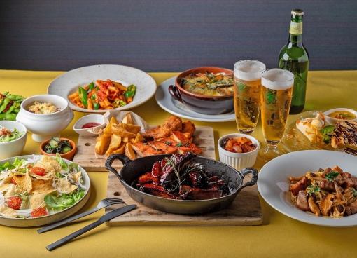 【ミナミ最大級ビアテラス】スパークリング・スペアリブ等全20種類以上食べ飲み放題2時間