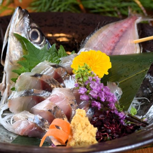 【数量限定】活アジの姿造り