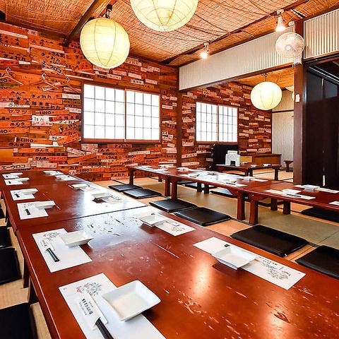 Tatami seats can be reserved for 20-31 people! Store can be reserved for 50-71 people!