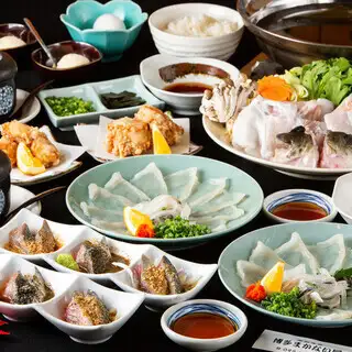 周年記念価格！通常8500円の特選フグコースが飲み放題付き全8品6980円(税込)