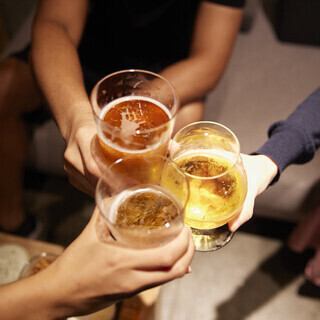 【2時間飲み放題付き】クラフトビール満喫コース+コース料理4品◆当日飛び込みOK！