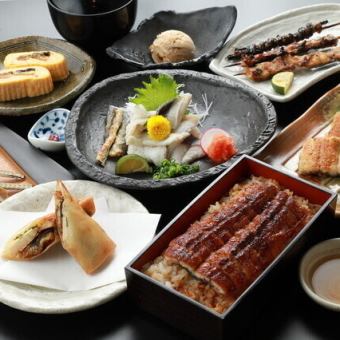 Kaiseki Daikiku (A plan perfect for entertaining or business dinners, featuring boiled eel, lightly grilled eel, and unaju)