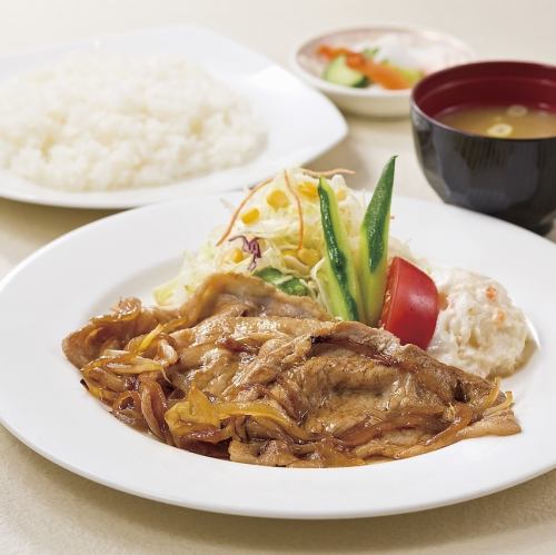 三元豚の生姜焼き定食
