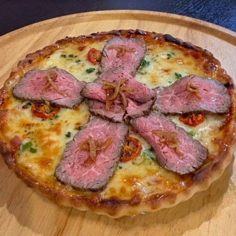 【3H飲み放題付き】『熟成ローストビーフシカゴピザ＆肉食べ放題コース』5880円→4880円