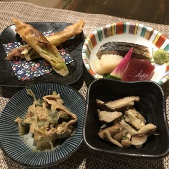 ドリンク1杯付きのお得な”ちょい和（なご）セット”（3月）