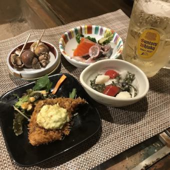 ドリンク1杯付きのお得な”ちょい和（なご）セット”（5月）