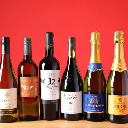 [Carefully selected by the chef!] A wide selection of wines available