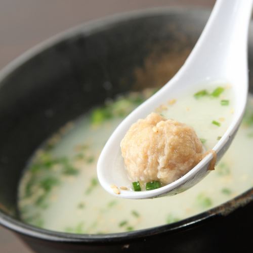 Chicken meatball soup chazuke